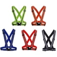 thumbnail image 2 of Soidarity 1 Uds chaleco Reflector ropa de seguridad para bicicleta equipo de ciclismo al aire libre arnés elástico chaqueta de bicicleta para montar de Ropa Deportiva, Zapatos rojo brillante Soidarity OD1235-05, 2 of 6
