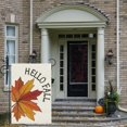 thumbnail image 2 of Hello Fall Garden Flag Maple Leaves 12x18 Inch Double Sided,Thanksgiving Burlap Autumn Seasonal Holiday Yard Outdoor Decor (white), 2 of 6
