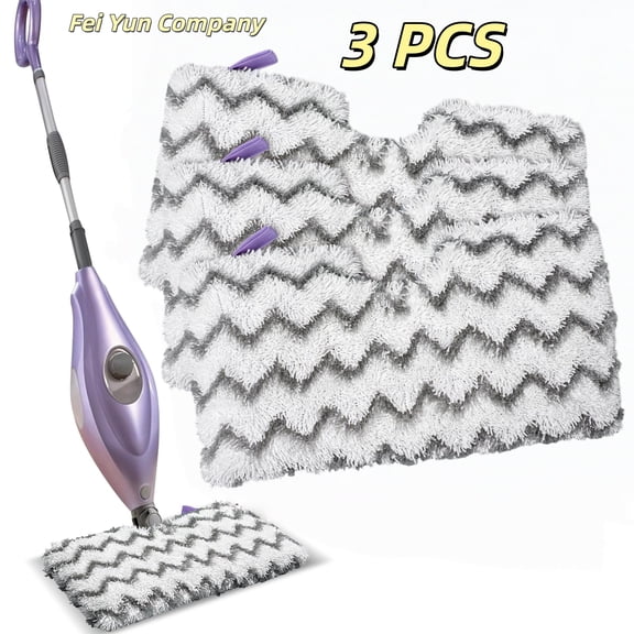 3 Pack S3501 S3601 Steam Mop Replacement Pads Compatible with Shark Steam Pocket Mops S3501 S3601 S3550 S3801 S3901 S3601D S3801CO S3901D S3455K S2902 SE450, Washable Microfiber Mop Pads Reusable