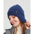 thumbnail image 3 of Zylioo 3 Pieces Beanie Hats for Men Big Size Stretchy Knit Ski Caps with Earflap Windproof Wide Stocking Hats, 3 of 6