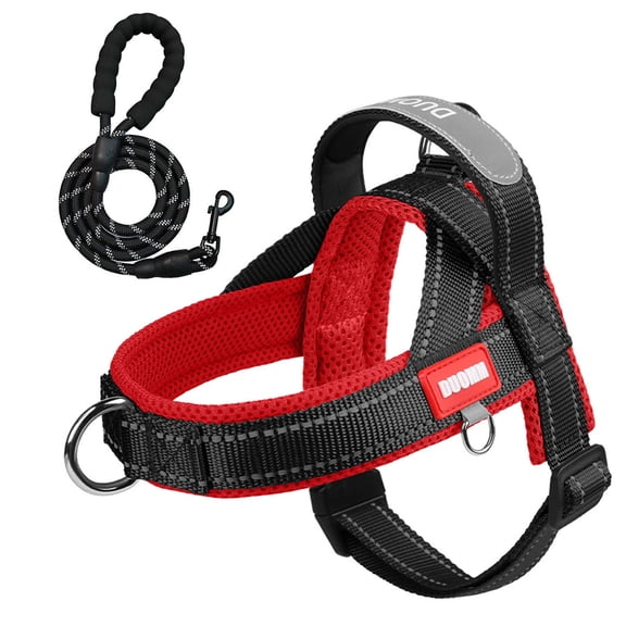 Dog Harness, Escape Proof No Pull Soft Padded Lightweight Vest for Medium Sized Dogs, Reflective No Choke Harness with Front Clip, Adjustable Step in Breathable Mesh