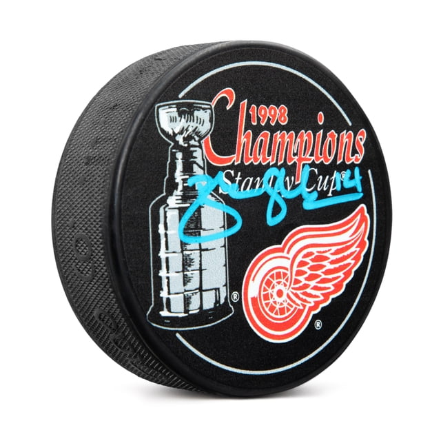 Brendan Shanahan Rondelle des Champions de la Coupe Stanley 1998 des Red Wings de Detroit Signée