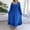 003 Blue, variant on Womens Ruffle Long Sleeve Smocked Square Neck Maxi Dress Casual Ruffle Hem Flowy Midi Dress
