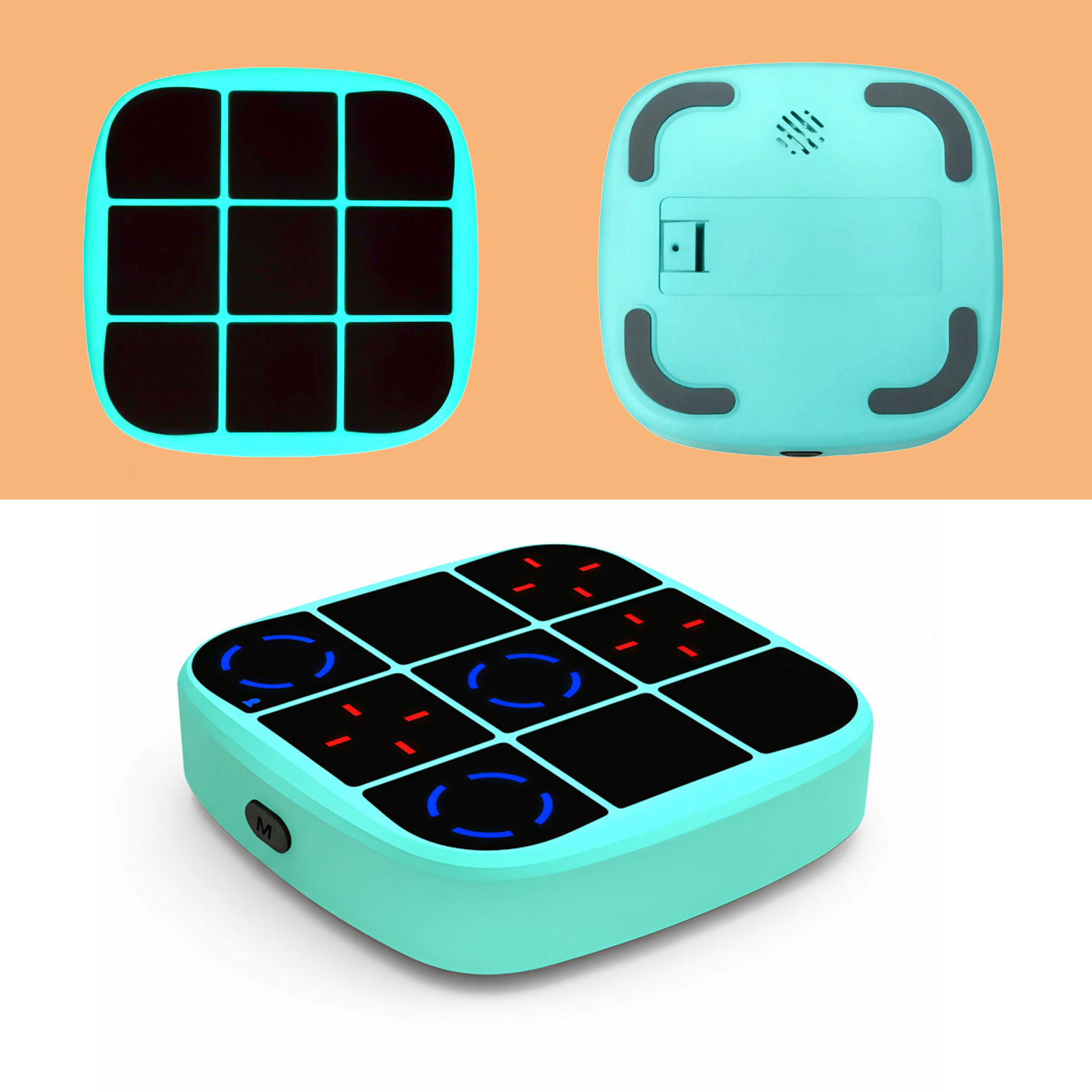 Jeu Tic Tac Toe Electronique Console De Jeu Portable BlueSwan 6-en-1 - Tic Tac Toe, Jeux De Logique, Rechargeable, Mode Silencieux, Pour Enfants 3+ Et Adultes, Orange Jeu De Societe Electronique