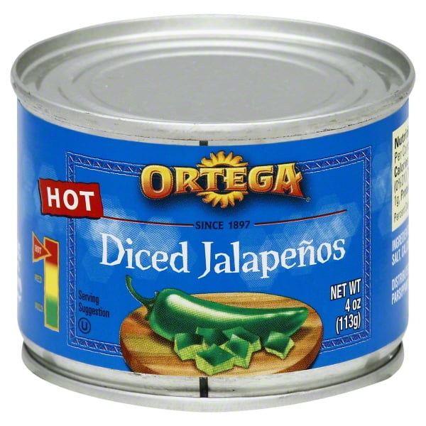 Ortega Diced Jalapenos 4 Oz Can