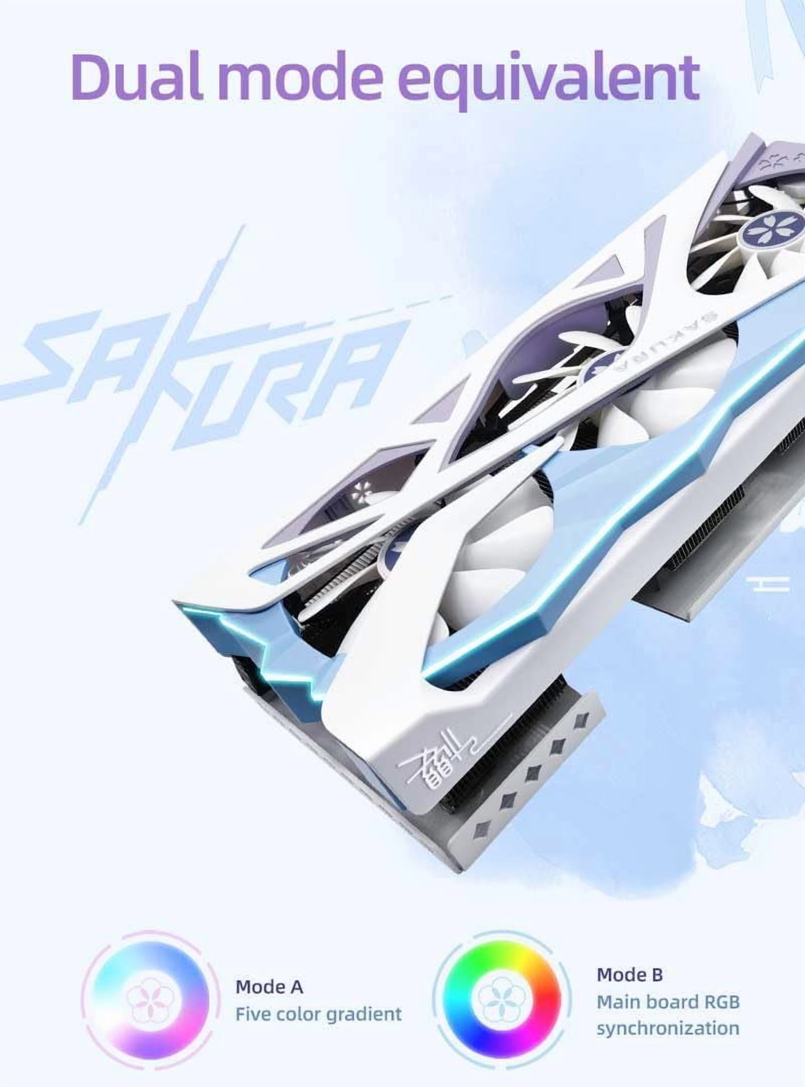 Yeston Sakura RX 6800 XT 16GB GDDR6 Graphics Card, 256-bit, Single DP Only, No HDMI Output, Gaming GPU