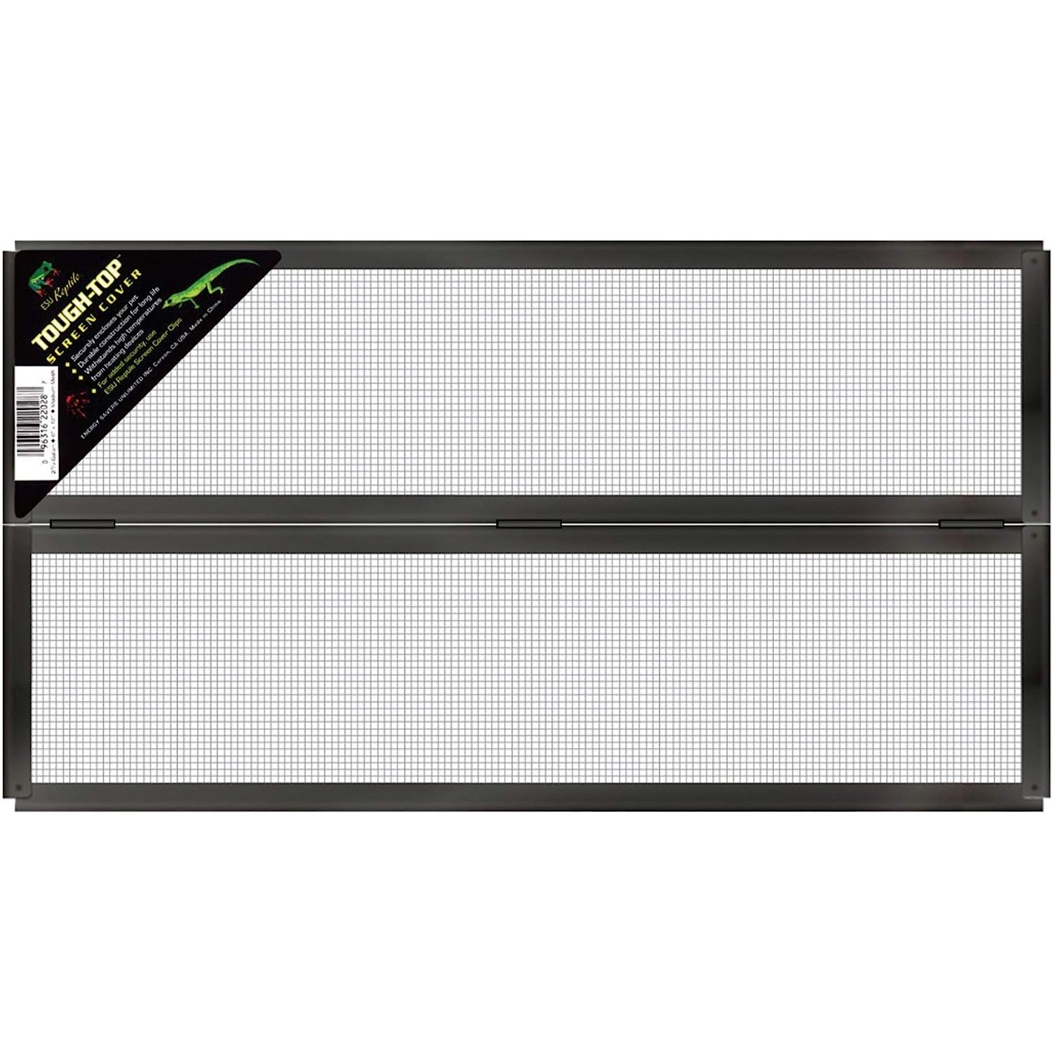 HElectQRIN Screen Cover with Center Hinge for Reptiles, 24" x 12