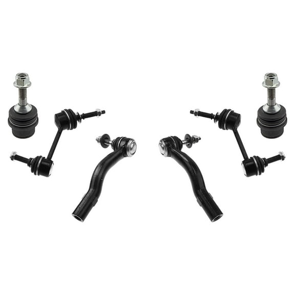 6 Pc Front Outer Tie Rod Ends, Lower Ball Joints, Sway Bar End Links, Suspension Kit Fits Ford Crown Victoria/Lincoln Town Car/Mercury Grand Marquis