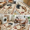thumbnail image 5 of Vintage Rooster Area Rug 4x6 FT,Non Slip Kids Room Carpet,Watercolor Spring Floral Farmhouse Animals Washable Soft Floor Carpet Non-Shedding Throw Rug for Dorm Kitchen Study Room Home Office Bedside, 5 of 9