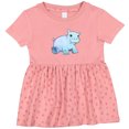thumbnail image 3 of Inktastic Cute Baby Hippo Girls Baby Dress, 3 of 5