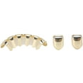 thumbnail image 4 of Teeth Brace, Fashionable Universal Gold-Plated Brass Gold Teeth Brace, For Upper Teeth Lower Teeth Gold, 4 of 8