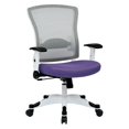 thumbnail image 1 of Managers Chair Purple Fabric Padded Mesh Seat and Back with Flip Arms, 1 of 5