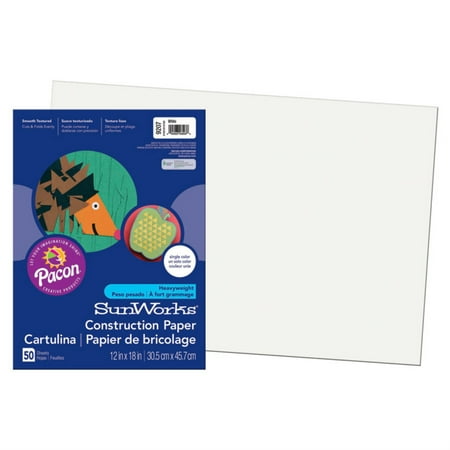 UPC: 0045173092070 | SunWorks PAC9207 Construction Paper 50 / Pack White