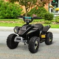 thumbnail image 2 of Aosom 6V Kids Atv 4-Wheeler Ride On Car,Electric Motorized Quad Battery Powered Vehicle with Forward/Reverse Switch for 18-36 Months Old Toddlers,Black,Black Plastic Toys Kids Bikes Riding Toys, 2 of 10