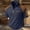 #3Navy, variant on Mens Tops Casual Stand Collar Short Sleeve Polo Shirt Quarter Zip Waffle Knit Workwear Daily Wear Top