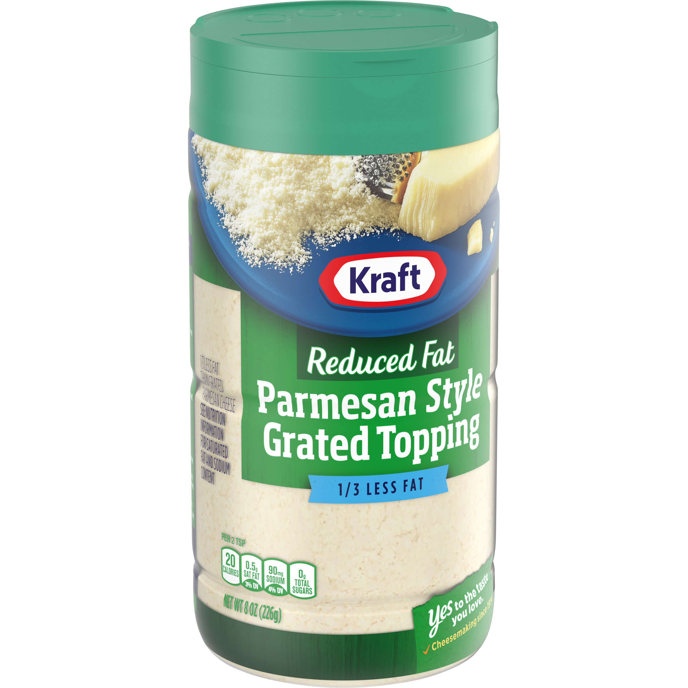 Kraft Parmesan Style Reduced Fat Grated Cheese Topping, 8 oz Shaker - image 3 of 8