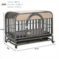 thumbnail image 3 of Tookss 32in Dog Crate Kennel for Large Dogs High Anxiety Dog Crate with Removable Crate Trays,Wheels and Double Door,Extra Large Escape Proof Dog Crate, 3 of 9