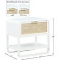 thumbnail image 3 of Meridian Furniture Sage White Wood Veneer Night Stand, 3 of 16