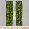 thumbnail image 5 of Ambesonne Sage Window Curtains, Evergreen Christmas Tree, Each 28" W x 95" L, Olive Green Pale Green, 5 of 5