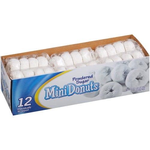 Great Value Mini Donuts, Powdered Sugar, Oz, 40 Count