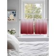 thumbnail image 4 of Half Window Curtain 36 Inches Long, Red Beige Ombre Window Treatment Curtain Drapes, Abstract Modern Art Gradient Small Tier Curtains for Bathroom Over Sink, 27.5"x36", 2 Panels, 4 of 7