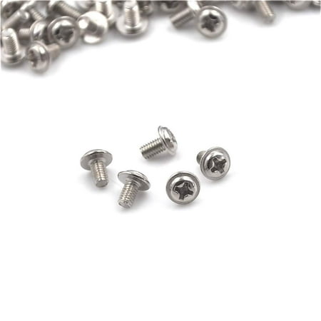 

100 Pack M3x5mm Screw Caddy Hard Drive Screws 3mmx5mm with Washer PSU PWM Mounting Flat Phillips Head for 2.5