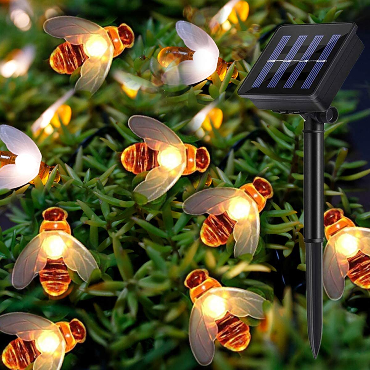 Solar Outdoor Garden String Lights Waterproof 24.6ft 8 Mode 50 LED
