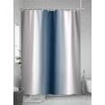 thumbnail image 5 of Boanket Polyester Fabric Gray Navy Blue Shower Curtain, Modern Gradient Geometric Waterproof Bathtub Curtain Bathroom Decor Set with Hooks 72 x 72 Inches,, 5 of 6