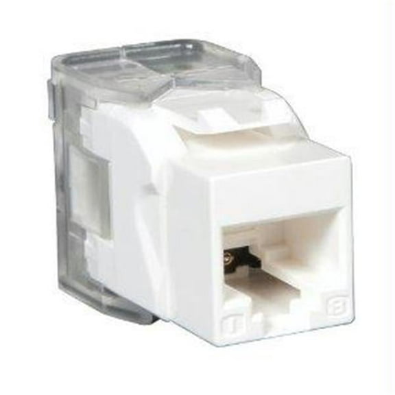 N238-001-Wh-Tf Cat6-Cat5E 110 Style Punch Down Keystone Jack White Taa - Gsa