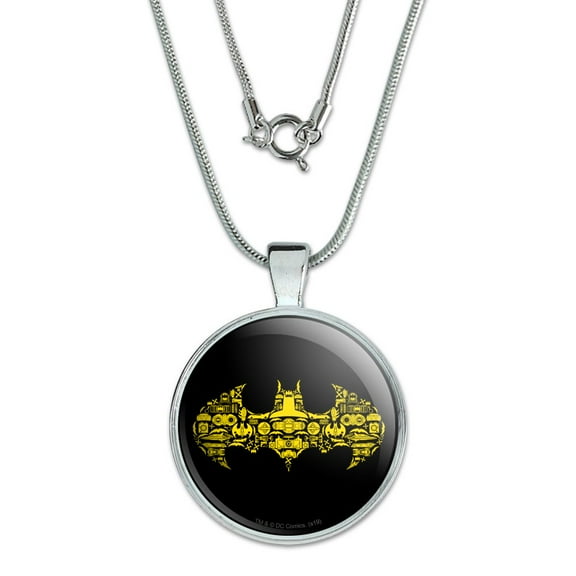 Batman Batman Icons Logo 1" Pendant with Sterling Silver Plated Chain