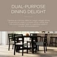 thumbnail image 7 of Maven Lane Sasha Round Wooden Dining Table in Weathered Black Finish, 7 of 7