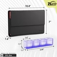 thumbnail image 3 of Zzteck Extra Large Pill Organizer 7 Day Weekly XL Travel Box Daily Reminder [9.2″ X 5.8″ X 1.5″] Pills Boxes Medication Container PU Leather 4 Times Pill Case from (Cherry Wood), 3 of 11