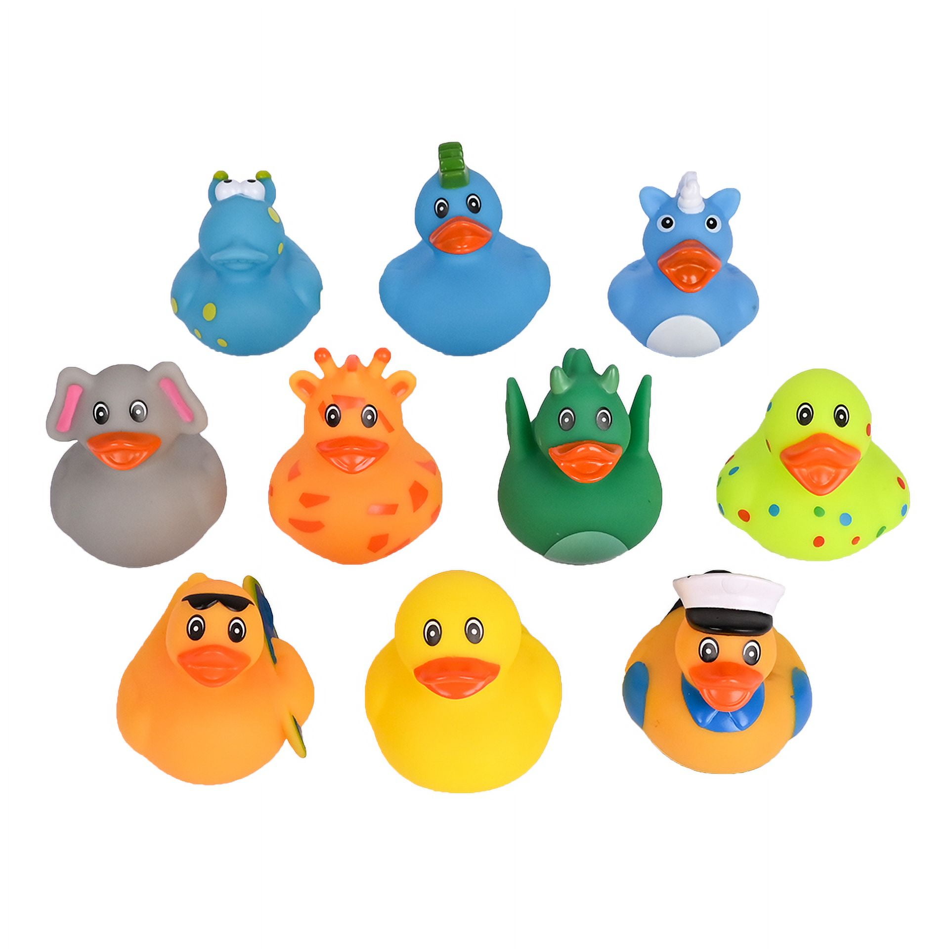 Toymendous Lux Rubber Ducks, Assorted Colors & Styles, 1 per