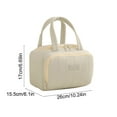thumbnail image 3 of SLYNSHome Insulated Lunch Box Waterproof Freezable Cooler Bag with Adjustable Strap for Work Picnic Camping - Beige, 3 of 7