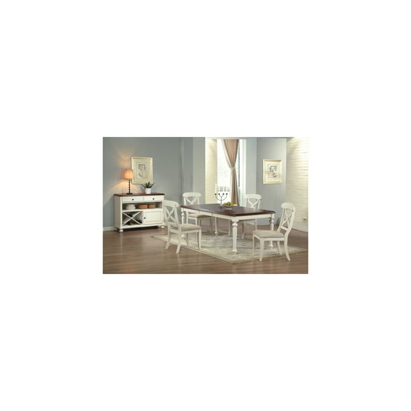 Extendable Dining Table - Seats 8Rectangular Table White & Brown TopMaykoosh