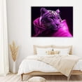 thumbnail image 4 of Mudket Pink Leopard Coffee Canvas Wall Art, Cute Beautiful Animal Print with Cozy Cafe Aesthetic, Waterproof Framed Decor for Bedroom Kitchen, Ready to Hang - 24"L x 16"W, 4 of 8