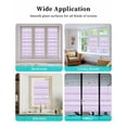 thumbnail image 6 of Window Privacy Film Purple Stripe Stained Glass Window Film Decorative Sun Block Window Cover Abstract Art Modern Vertical Striped Window Clings Static Adhesive Sticker for Bathroom 29.5"x118", 6 of 7