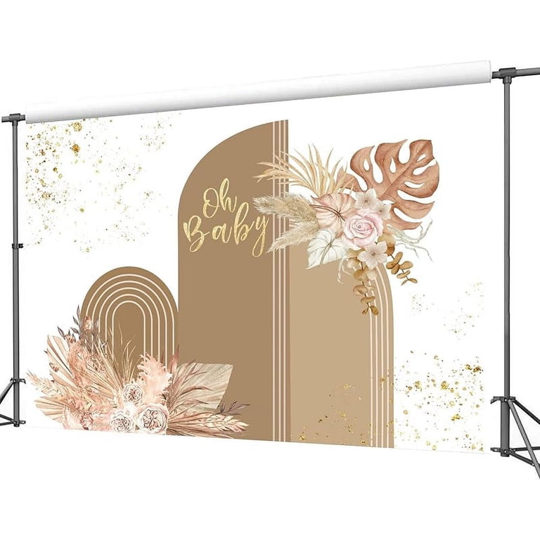 Toile De Fond Pour Annonce Du Sexe Du Bébé (Gender Reveal) - Motif Ours "He Or She" - 1.5m X 0.9m - Vinyle