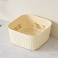 thumbnail image 4 of mfyjkho Cesta de drenaje de plástico mediana, colador de verduras apto para alimentos, organizador de cocina multiusos para lavar frutas y verduras, 18 x 14 x 10 cm (paquete de 1), 4 of 6