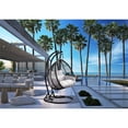 thumbnail image 2 of Meridian Furniture Tarzan Dark Grey Outdoor Patio Double Swing Chair, 2 of 3