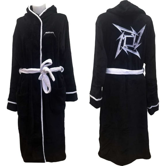 Men's Metallica Load/Reload Star Bath Robe Small/Medium White