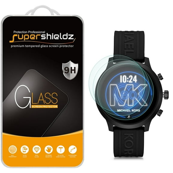 [3-Pack] Supershieldz for Michael Kors Access Gen 4 MKGO Smartwatch Tempered Glass Screen Protector, (MKT5070, MKT5071, MKT5072, MKT5073, MKT5094) Anti-Scratch, Anti-Fingerprint, Bubble Free
