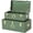 Green, variant on HofferRuffer Decorative Metal Box, Set of 2 Storage Organizer with Lock Hole and Handle, Toy Box for Kids, 23.8X14.2X9.5 Inches (Deep Pink)