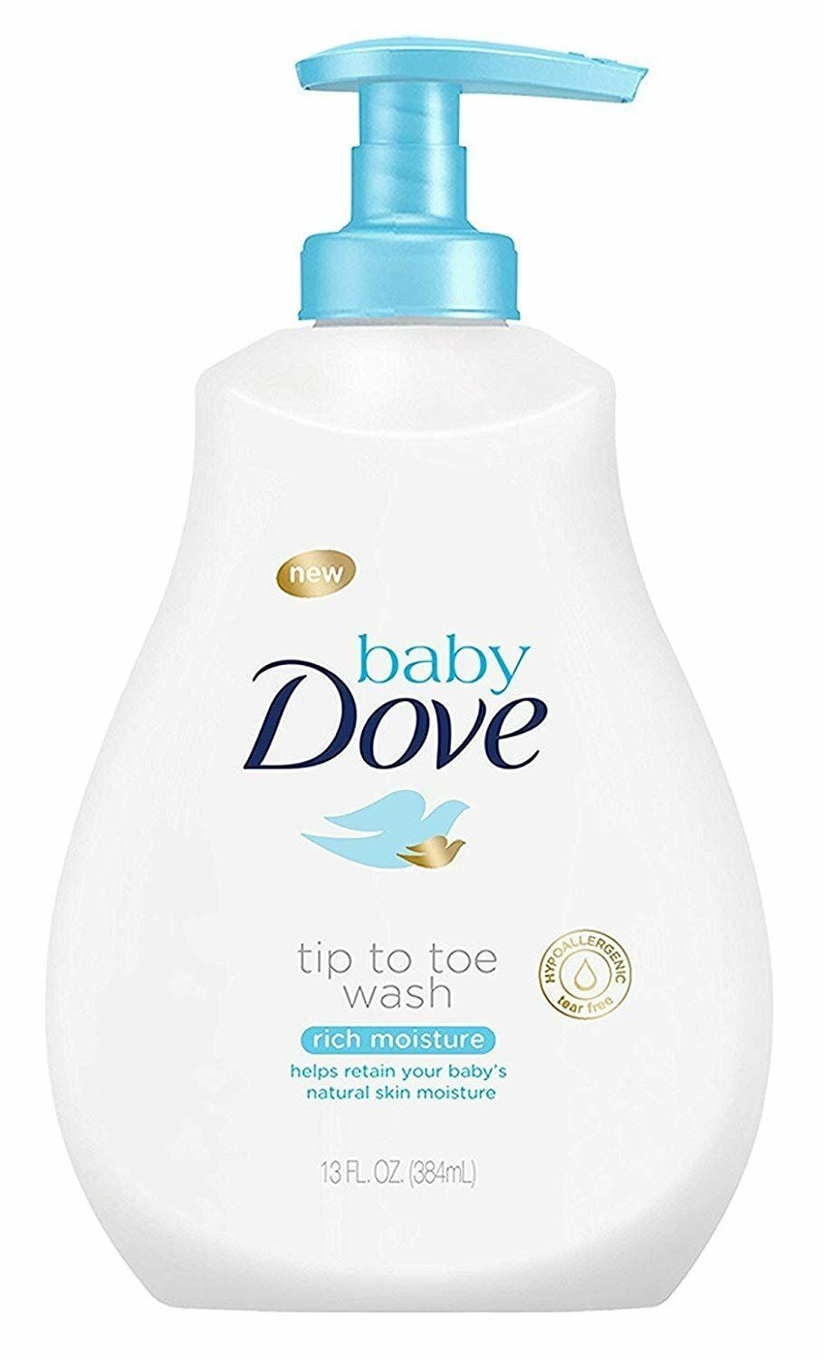 Baby Dove Tip to Toe Wash, Rich Moisture 13 oz (Pack of 6)