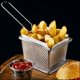 thumbnail image 1 of Cesta De Acero Inoxidable Para Patatas Fritas, Cesta Para Sartén, Herramienta De Cocina, Sartén, Cesta Cuadrada De Malla Con Asa, 4 Uds. Muyoka Hogar, 1 of 7