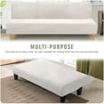 thumbnail image 5 of TOPCHANCES Velvet Stretch Folding Sofa Bed Cover Futon Cover, Elastic Fabric All-Inclusive Slipcover Furniture Protector, Ivory, 5 of 8