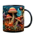 thumbnail image 2 of New Ceramic Magic Mushroom Mug, Multi-Functional Creative Space Decor, Coffee Tea Cup with Unique Print for Home, Office, Gifts for Plant & Nature Lovers, 2 of 6