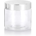 thumbnail image 2 of 12 oz Clear Plastic Straight Sided Jar with Metal Silver Overshell Lid (12 pack), 2 of 4