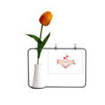 thumbnail image 1 of Mano amiga Tarjeta de jarrón artificial de tulipanes, 1 of 3