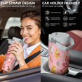 thumbnail image 6 of 1pc cat 30oz Tumbler with Straw & Handle - Insulated Stainless Steel Cup | Holiday Gift for Man Women (Christmas, Valentine's, Birthday), 6 of 7